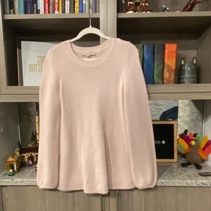 Small pink Loft long sleeved sweater